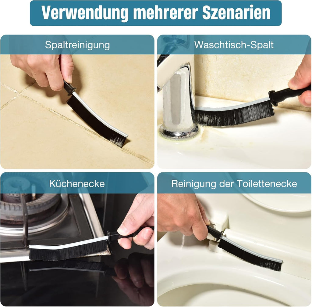 Hartborsten Eckenreinigungsbürste, 3 Stück Multifunktionale Lückenreinigungsbürste Spaltreinigungsbürste Reinigungsbürste Für Badezimmer Haushalt Küche Fliesenböden, Tiefenreinigung