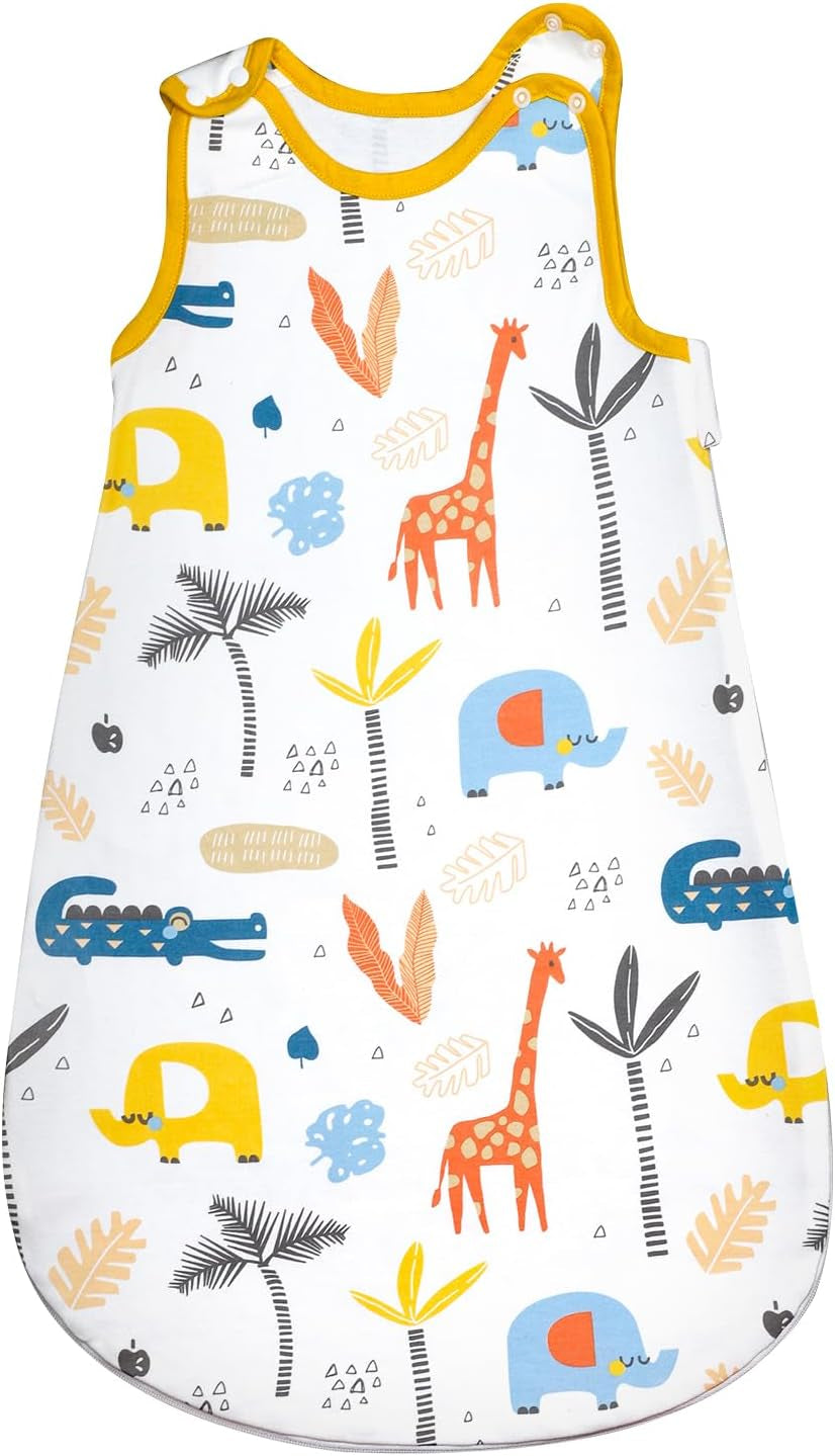 Baby Schlafsack 0.5 TOG aus 100% Baumwolle – Ganzjahres Babyschlafsack für Neugeborene & Kinder (XL/90cm)