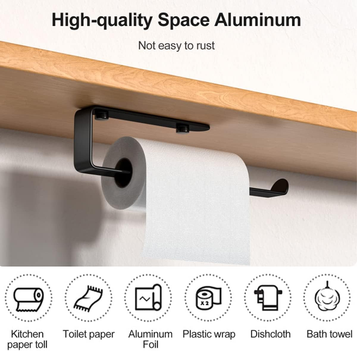 Newaner Küchenrollenhalter Wand Hängen Ohne Bohren, 295Mm Selbstklebend