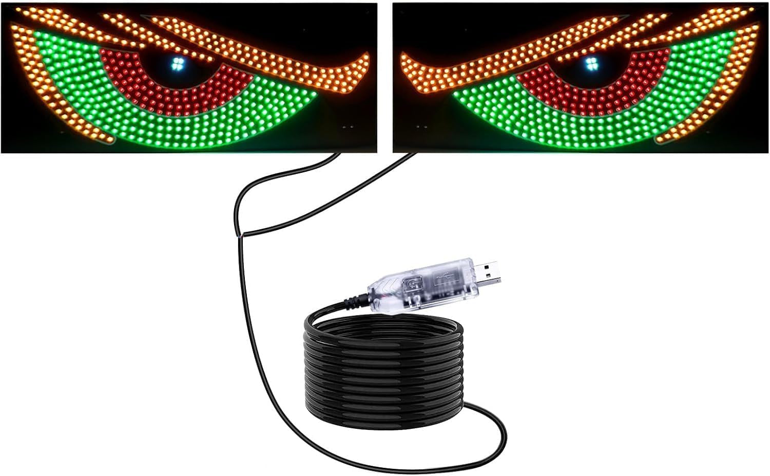 LED Augenlicht Auto – 2× USB, 11 Modelle, Für SUV/Truck/PKW