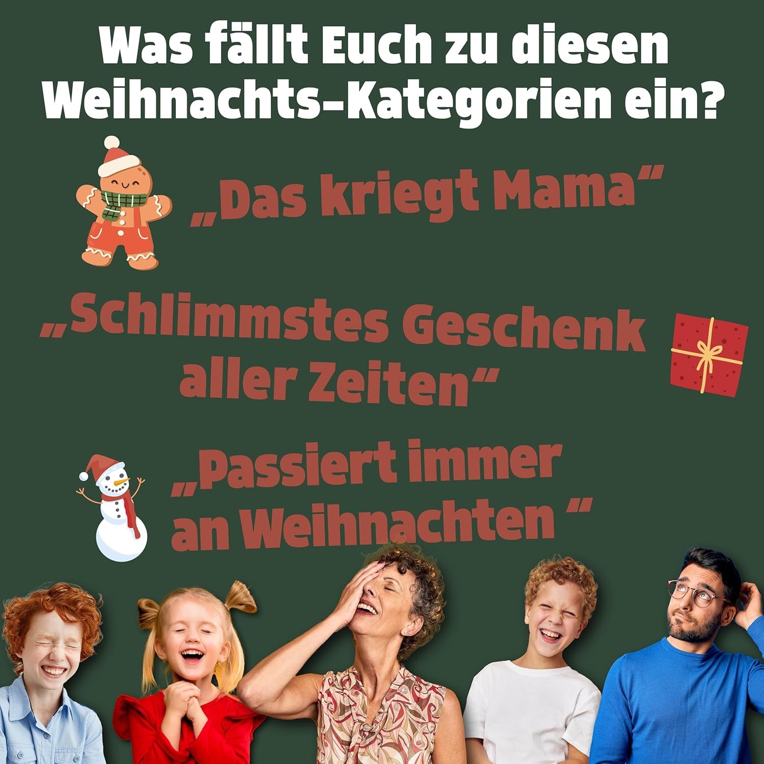 Stadt, Land, Klaus | Lustiges Ratespiel Für Weihnachten Mit 24 Xmas-Kategorien | Familienspiel Partyspiel Zur Weihnachtszeit | Geschenk-Idee Nikolaus | DIN A4-Block | 50 Blatt
