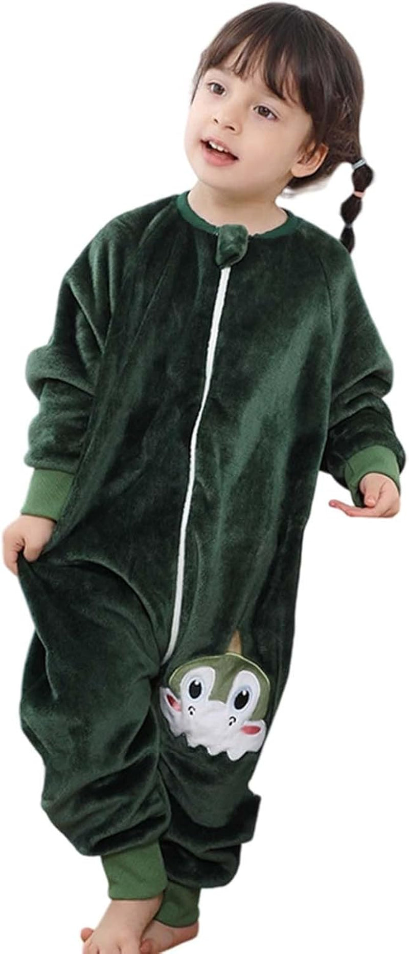 Winter Flanell Schlafsack / Kinder Jumpsuit für Mädchen – kuscheliger Pyjama für kalte Tage