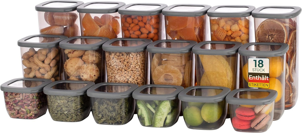 Uandu Vorratsdosen Mit Deckel Luftdicht - 12Er Vorratsbehälter Set  Vorratsdosen Für Alle Trockenen Lebensmittel