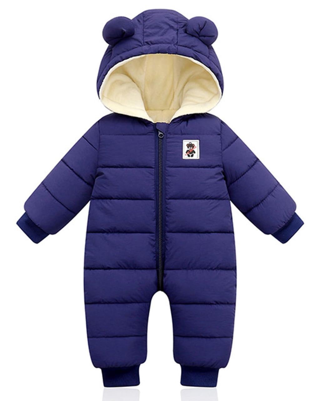 Baby Winter Overall mit Kapuze – warmer Schnee-Strampler für Jungen & Mädchen (3–6 Monate)
