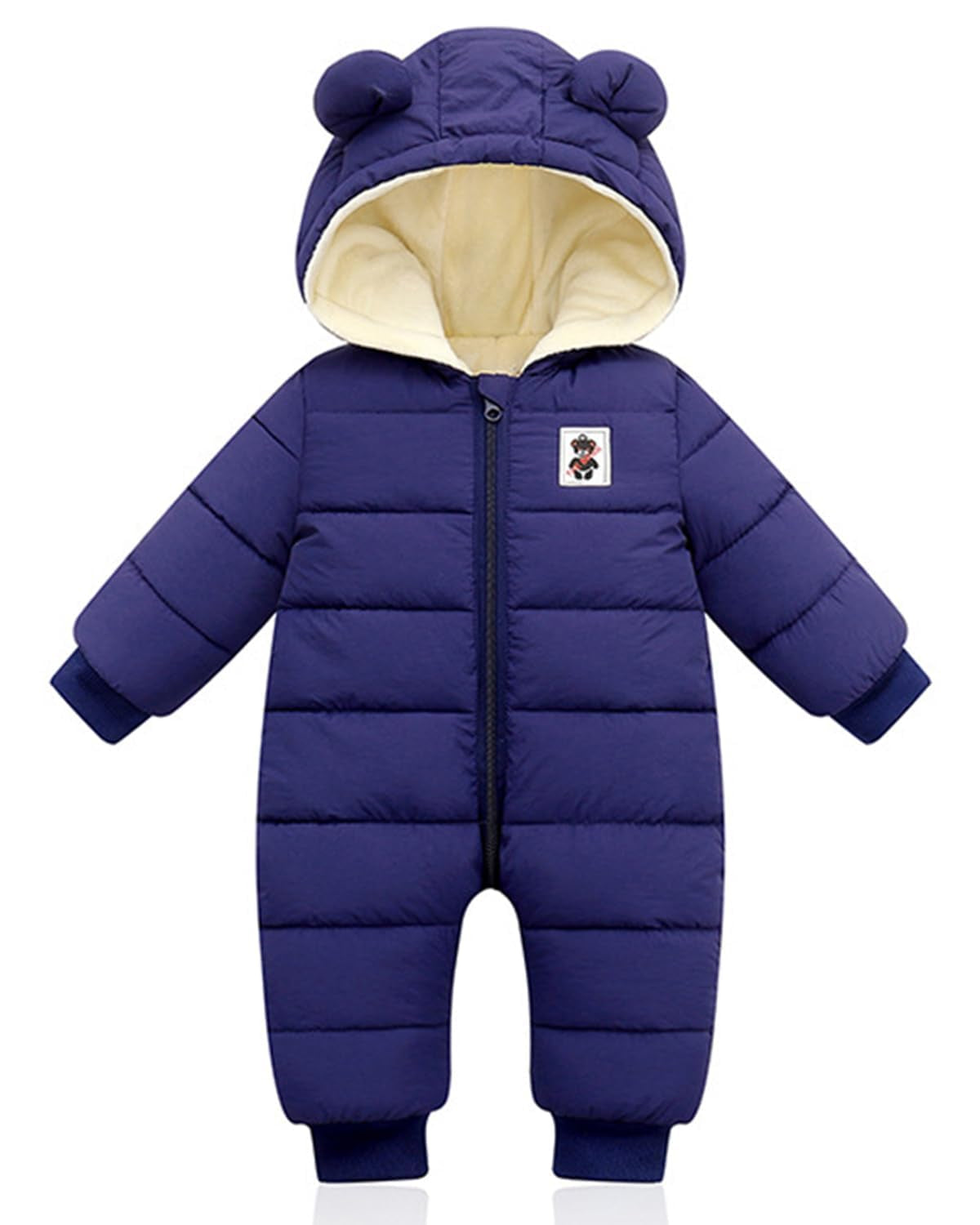 Baby Winter Overall mit Kapuze – warmer Schnee-Strampler für Jungen & Mädchen (3–6 Monate)
