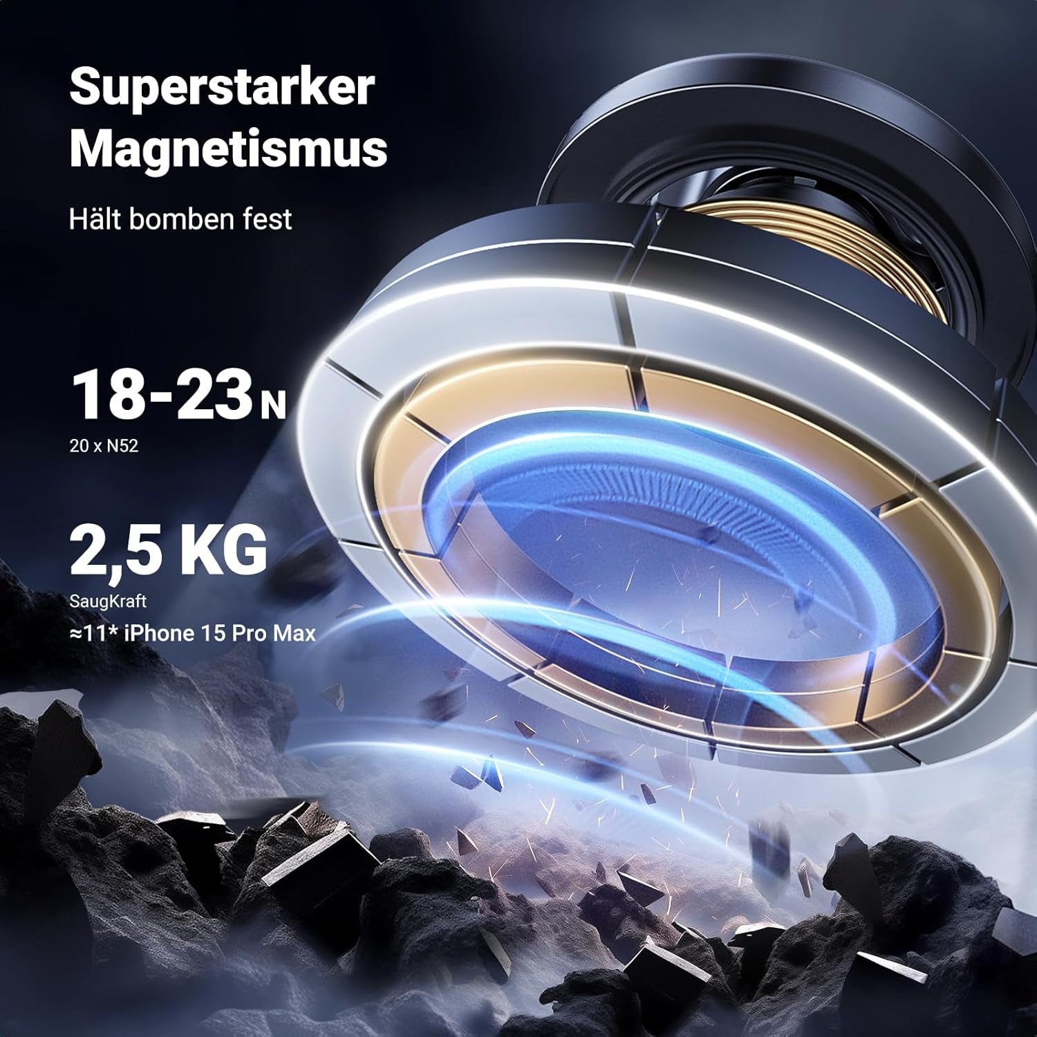 UGREEN MagSafe KFZ-Halter – Superstark, Stabil & Kompatibel mit iPhone 12–17