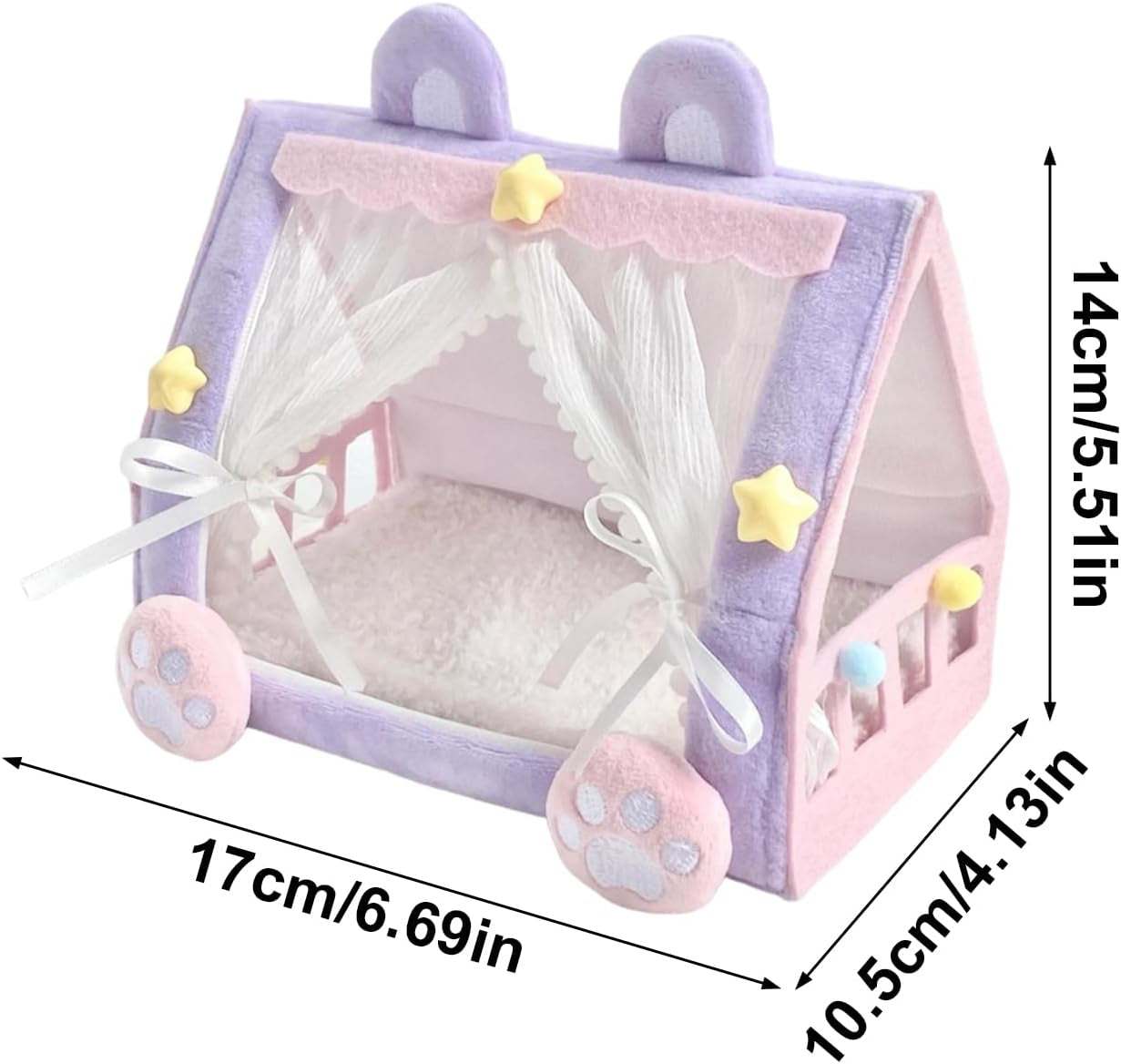 Miniatur Haus-Zelt Bett für Kinder – Spielwiege & Spielzelt für Babys & Kleinkinder