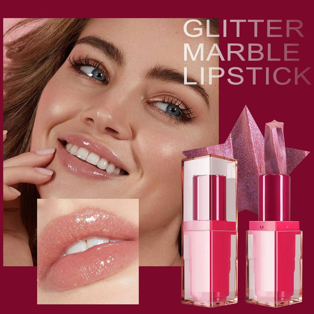 Glitter-Lippenstift, Roter Glitzer, Lippenstift, Make-Up, Wasserfest, Langanhaltend, Für Damen Und Mädchen