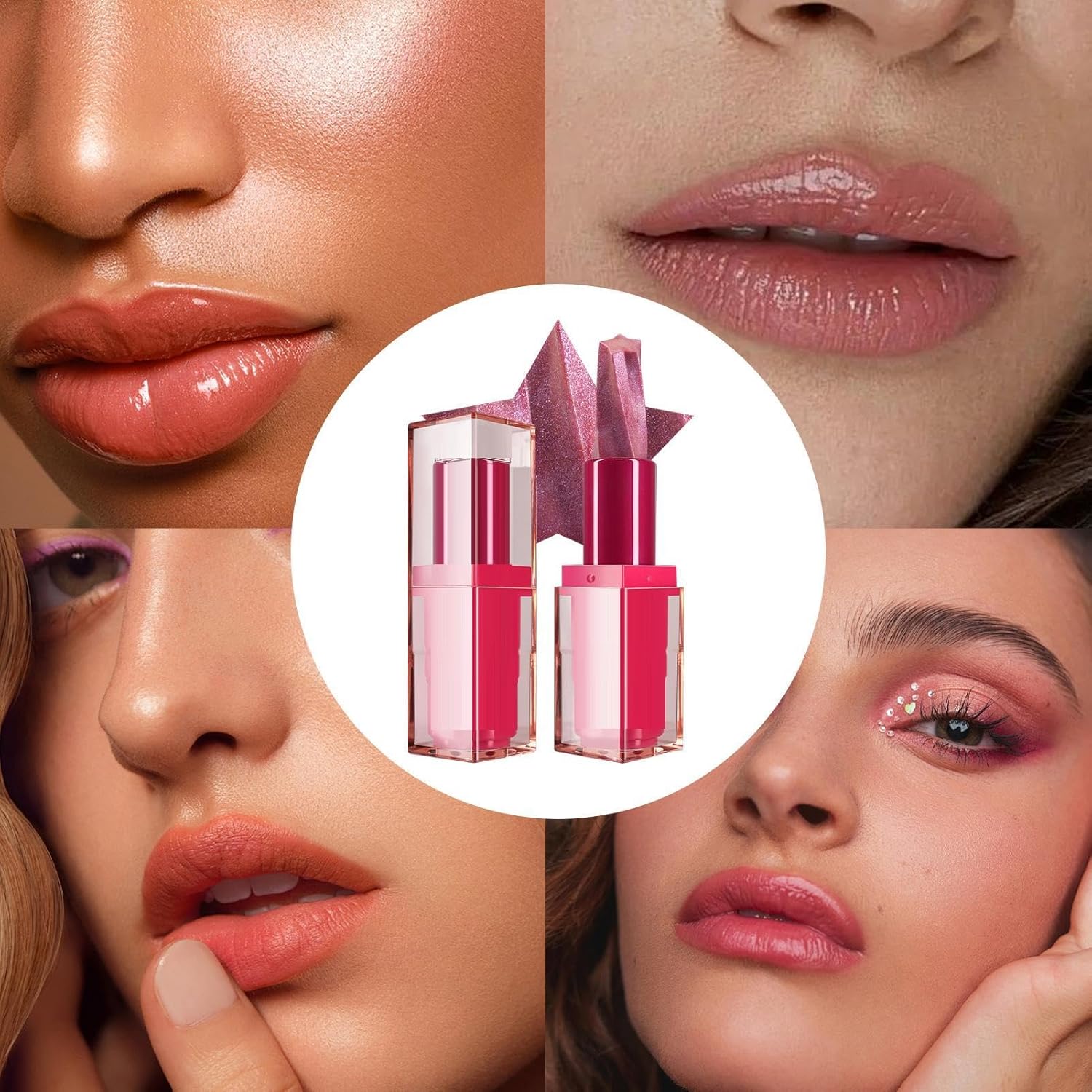 Glitter-Lippenstift, Roter Glitzer, Lippenstift, Make-Up, Wasserfest, Langanhaltend, Für Damen Und Mädchen