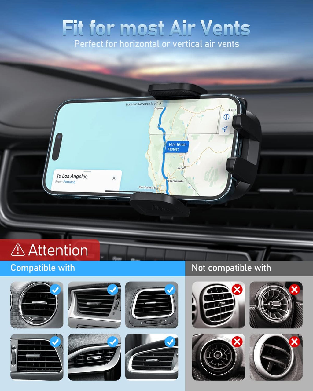 Auto Handyhalter – 2022 Hakenclip, 360° Drehbar, Universell