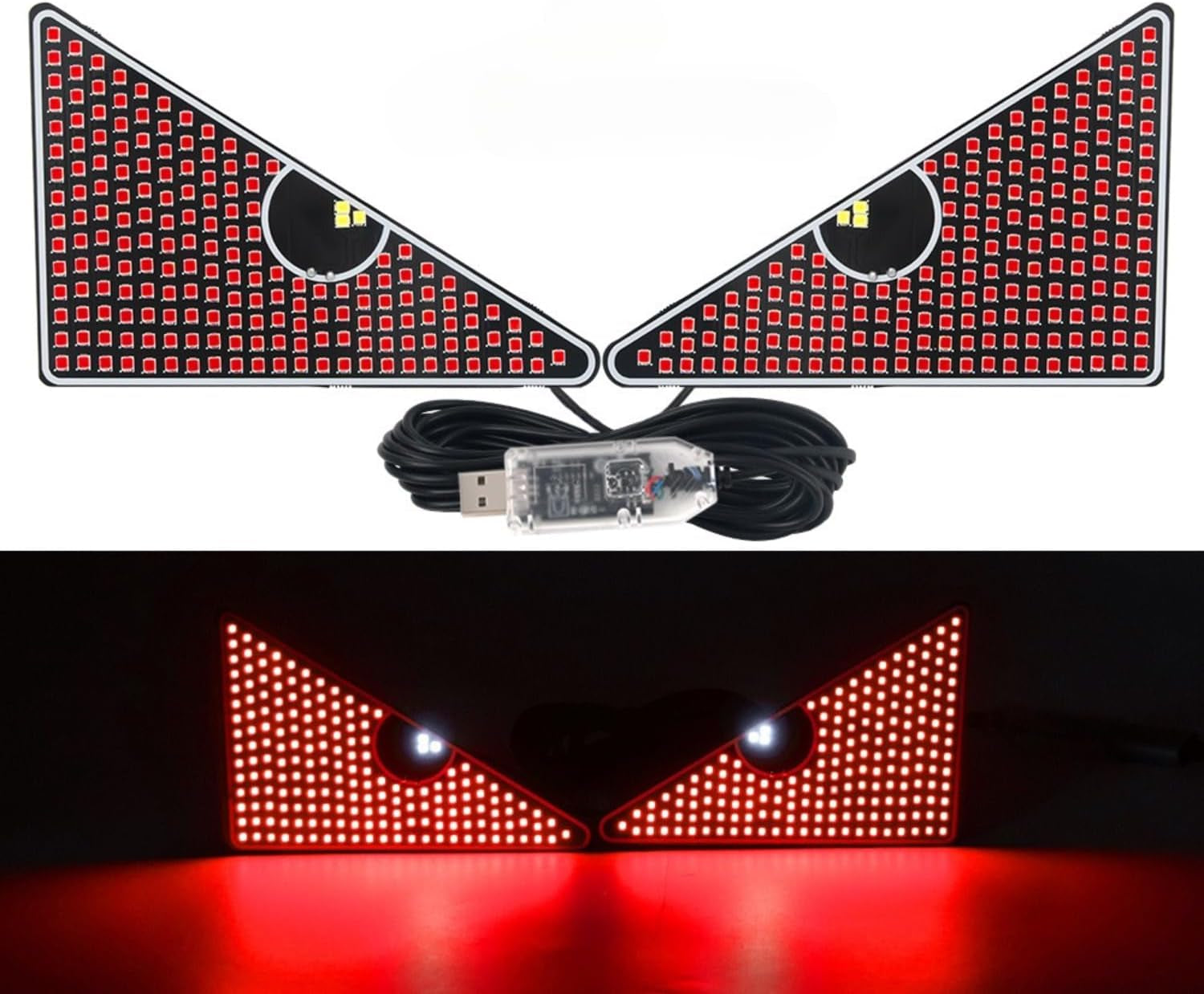 LED Augenlicht Auto – 2× USB, 11 Modelle, Für SUV/Truck/PKW