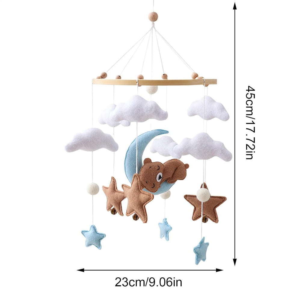 Baby Bett-Mobile aus Filz – Wolken Mobile für Wiege & Kinderzimmer Deko