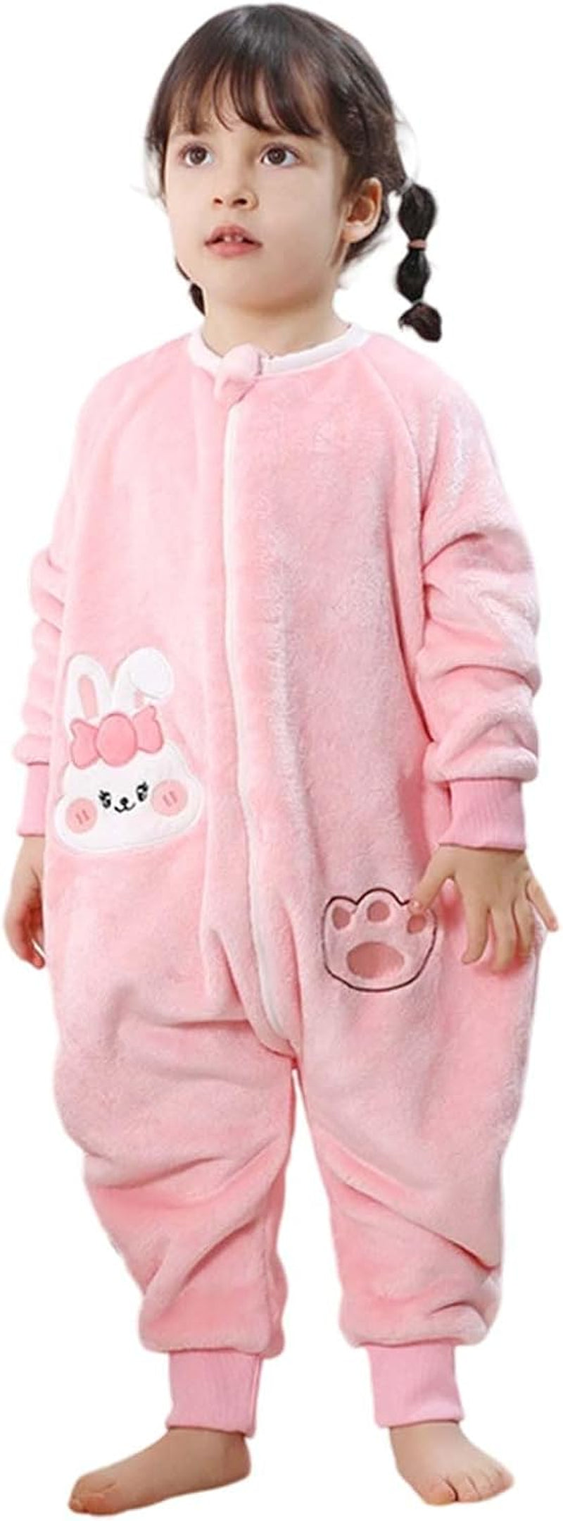 Winter Flanell Schlafsack / Kinder Jumpsuit für Mädchen – kuscheliger Pyjama für kalte Tage