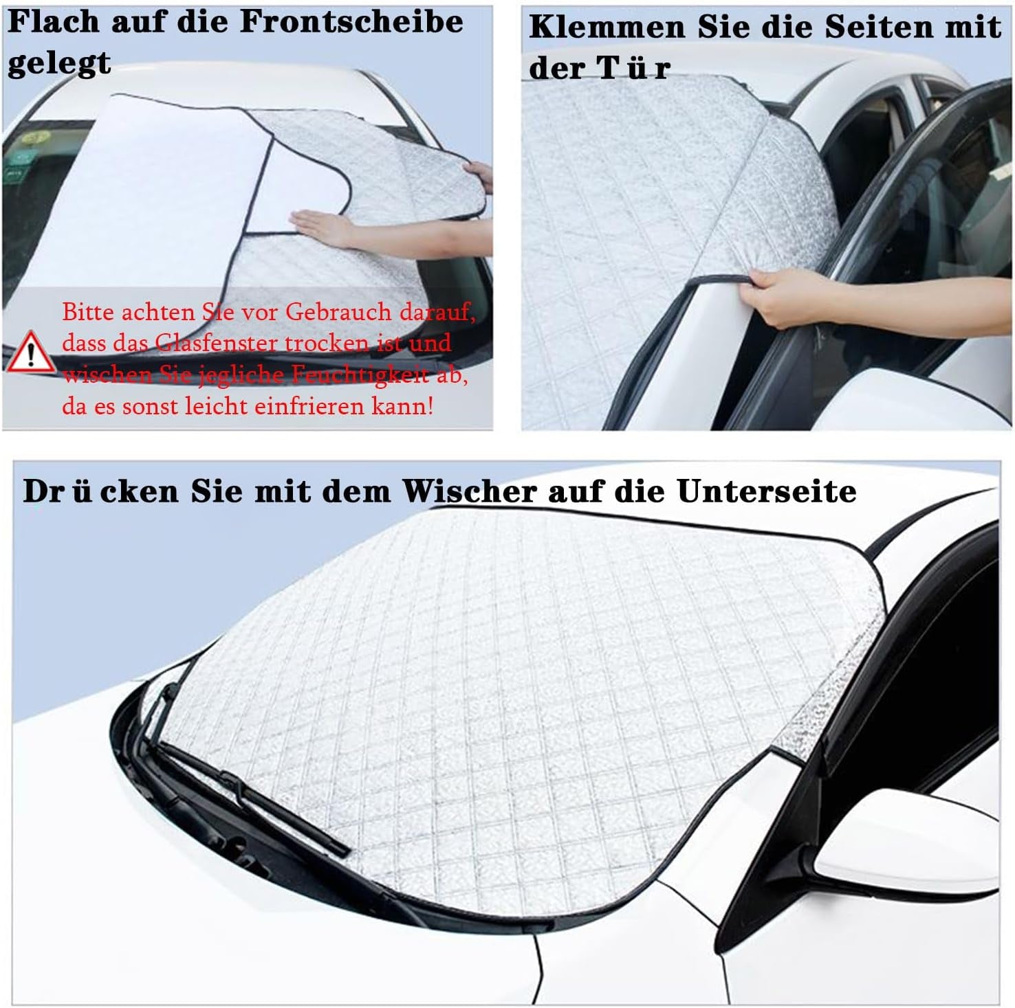 Frontscheibenabdeckung 150×100 cm – Winter & Sonnenschutz