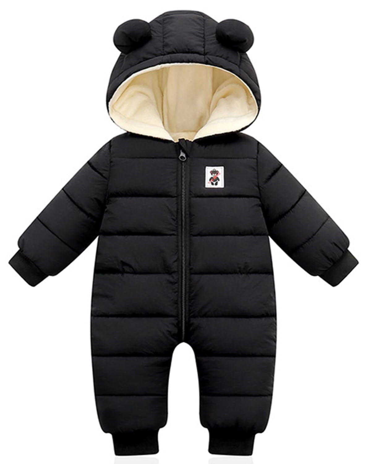 Baby Winter Overall mit Kapuze – warmer Schnee-Strampler für Jungen & Mädchen (3–6 Monate)