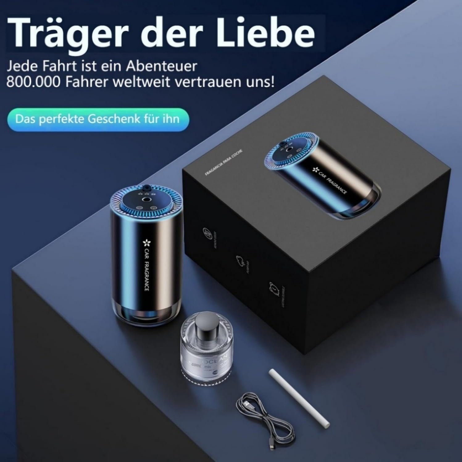 2025 Auto Aromadiffusor – Elektrisch, 50 ml Parfum, Ultraschall & 3 Modi