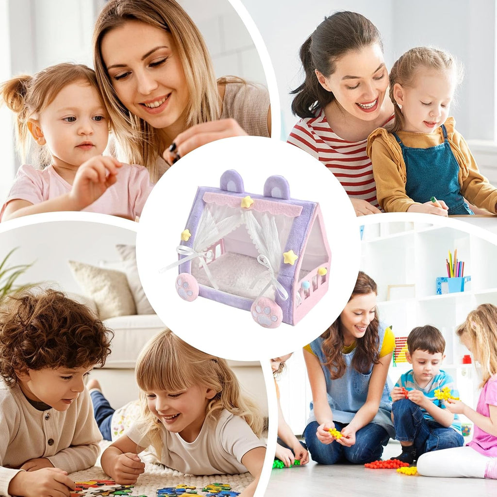 Miniatur Haus-Zelt Bett für Kinder – Spielwiege & Spielzelt für Babys & Kleinkinder