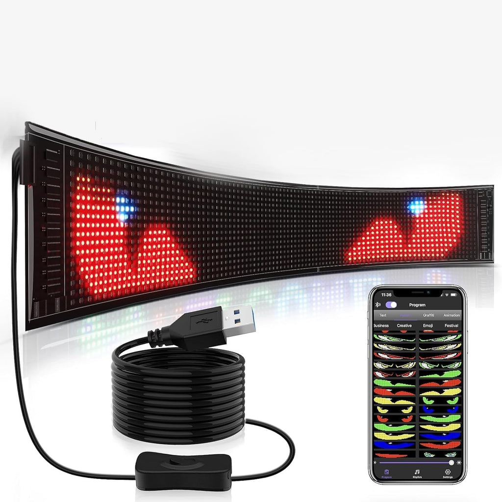 LED Augenlicht Auto – 2× USB, 11 Modelle, Für SUV/Truck/PKW